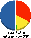 山元水道 貸借対照表 2010年8月期