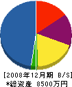 函館イーシー工業 貸借対照表 2008年12月期