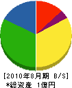 中嶋造園 貸借対照表 2010年8月期