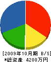 佐野工務店 貸借対照表 2009年10月期