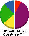 川島土木 貸借対照表 2010年8月期