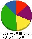 柳澤組 貸借対照表 2011年8月期