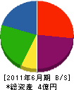田野工務店 貸借対照表 2011年6月期