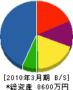 津田組 貸借対照表 2010年3月期