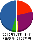 藤篠 貸借対照表 2010年3月期