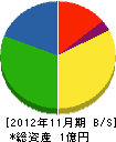柳田建設 貸借対照表 2012年11月期