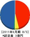 原庄組 貸借対照表 2011年6月期