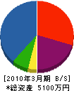 中村開発工業 貸借対照表 2010年3月期