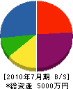 弘進建設 貸借対照表 2010年7月期