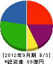 稲葉商店 貸借対照表 2012年9月期