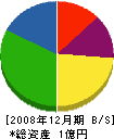 堀雅組 貸借対照表 2008年12月期