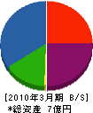 筑紫工業 貸借対照表 2010年3月期