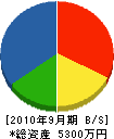 橋本工業 貸借対照表 2010年9月期