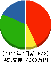 栃本建設 貸借対照表 2011年2月期