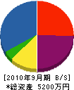 片山工務店 貸借対照表 2010年9月期