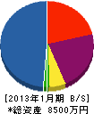 高田総業 貸借対照表 2013年1月期