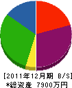 藤山建設工業 貸借対照表 2011年12月期