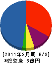 川嶋工業 貸借対照表 2011年3月期
