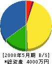 山田建設工業 貸借対照表 2008年5月期