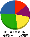 和田塗装 貸借対照表 2010年7月期
