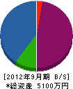 丸二商会 貸借対照表 2012年9月期