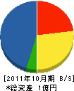 中川組 貸借対照表 2011年10月期