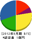 井川建設 貸借対照表 2012年8月期