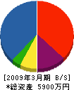 米津電気 貸借対照表 2009年3月期