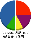 矢野電設 貸借対照表 2012年7月期