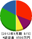 藤井住宅設備 貸借対照表 2012年9月期
