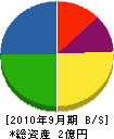 双葉建設 貸借対照表 2010年9月期