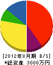 相田建設 貸借対照表 2012年8月期