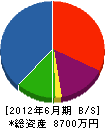 江田建設 貸借対照表 2012年6月期