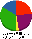 藤田水道工業所 貸借対照表 2010年5月期