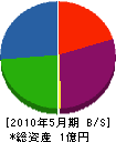 冨田工務店 貸借対照表 2010年5月期