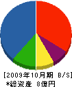 増崎建設 貸借対照表 2009年10月期