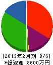 串橋土木 貸借対照表 2013年2月期