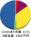 山崎工務店 貸借対照表 2009年5月期