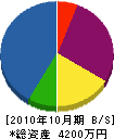 紀陽建装 貸借対照表 2010年10月期