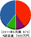 鈴木木材店 貸借対照表 2011年6月期