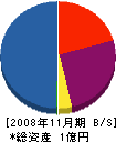 プレフィクス 貸借対照表 2008年11月期