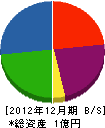 関川組 貸借対照表 2012年12月期