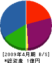 丸孝長内建設 貸借対照表 2009年4月期