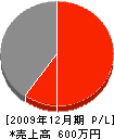 植野建設 損益計算書 2009年12月期