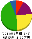 西沢建装 貸借対照表 2011年3月期
