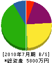 武藤工務店 貸借対照表 2010年7月期