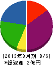 福島地下開発 貸借対照表 2013年3月期