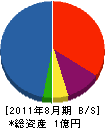 川村建築 貸借対照表 2011年8月期