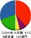 日本アルミ 貸借対照表 2009年10月期