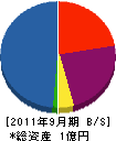 富沢電機 貸借対照表 2011年9月期